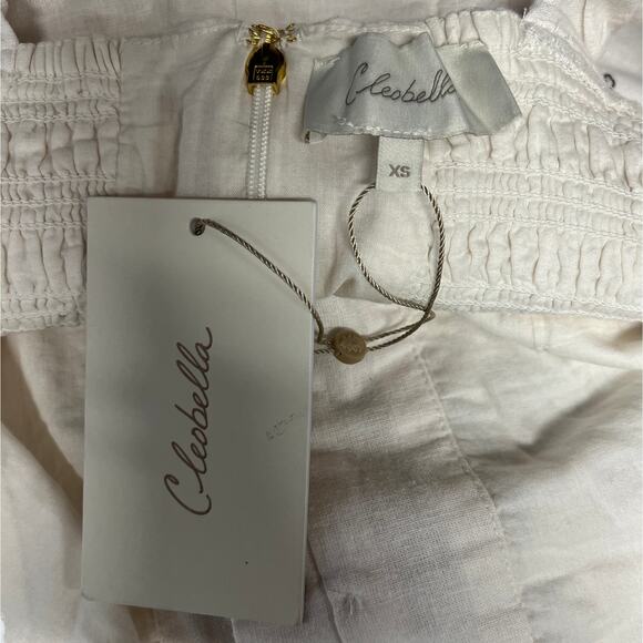 Cleobella Jolene Veneto Paisley Ivory Ankle Midi Linen Dress Boho Indie Cottage - Picture 11 of 16